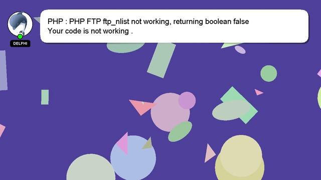 PHP : PHP FTP ftp_nlist not working, returning boolean false смотреть онлайн