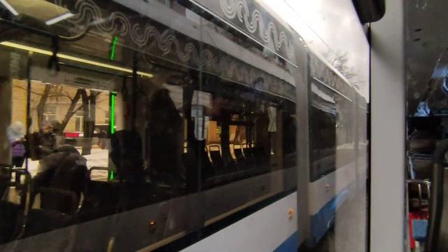 Трамвай №23 Москва 26 02 2023 71-911ЕМ Львёнок Moscow Tram 23
