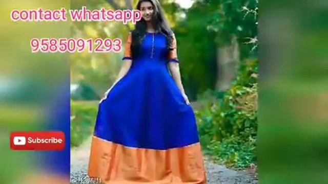 Taffeta silk women long frock.💃🎉 смотреть онлайн