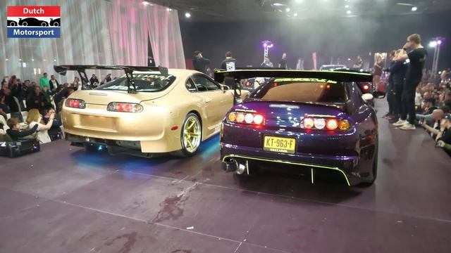 Modified Cars & Supercars Revving At Car Show - NSX, Aventador SVJ, TopSecret Supra, Regera, RX7,..