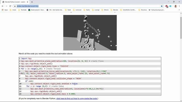 Box explosion in Blender 2.82 with Python script смотреть онлайн