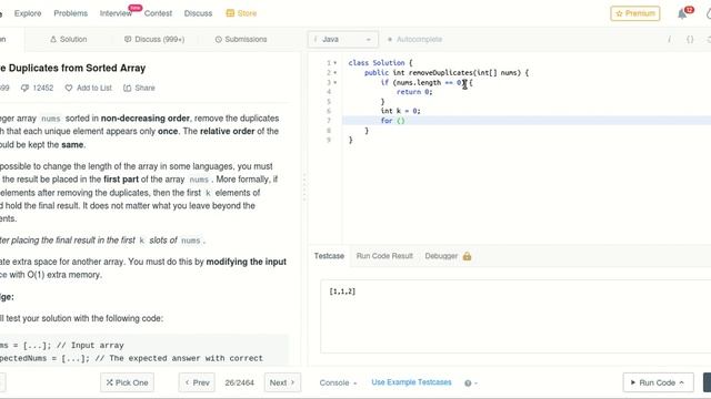 Leetcode Remove Duplicates from sorted array problem смотреть онлайн