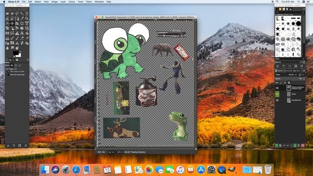 Digital Collage Tutorial on Gimp смотреть онлайн