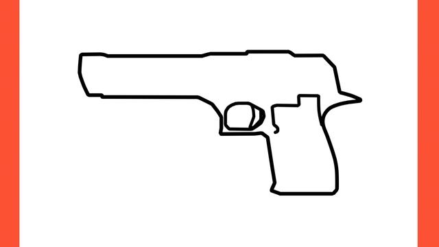 How to draw a DESERT EAGLE from CS GO step by step / drawing deagle from counter strike / pubg easy смотреть онлайн