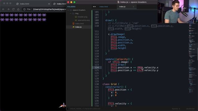 Space Invaders Game Tutorial with JavaScript and HTML Canvas смотреть онлайн