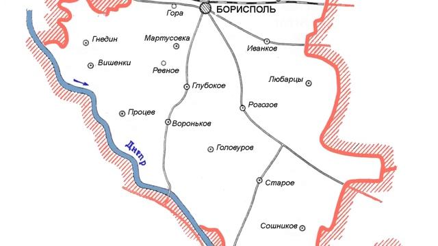 Карта Бориспольский район, Киевская область, Украина смотреть онлайн