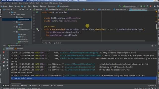 Изучая Spring - 03 Введение, ApplicationContext, @Qualifier смотреть онлайн