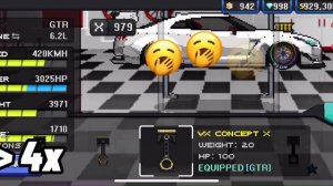 Actual FASTEST CAR in Pixel Car Racer 2023| GTR 5.7 seconds