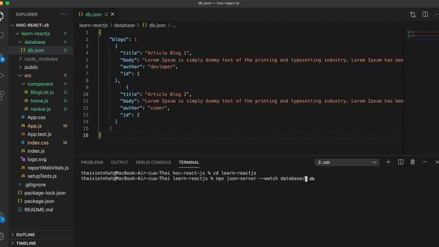 Run JSON Server In React App смотреть онлайн