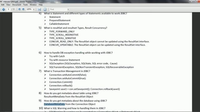 JDBC Interview questions and answers with examples смотреть онлайн