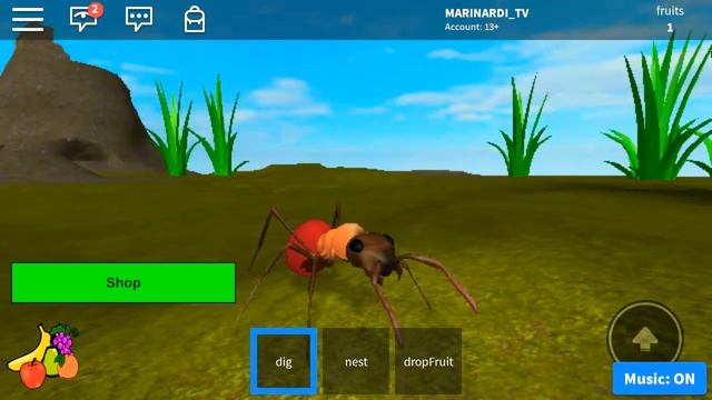 Симулятор МУРОВЬЯ ! Цель - Собираем фрукты ! ROBLOX смотреть онлайн