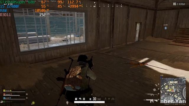 PUBG на i5 12400F/GTX1660SUPER/16озу 3200МГц смотреть онлайн