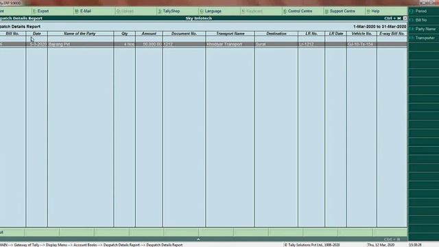 Tally Add On : Bill Wise & Item Wise Despatch Details in Tally.ERP9 software. смотреть онлайн