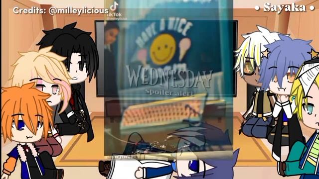 Obey Me! React to F!Mc as Wednesday Addams | • Sayaka • смотреть онлайн