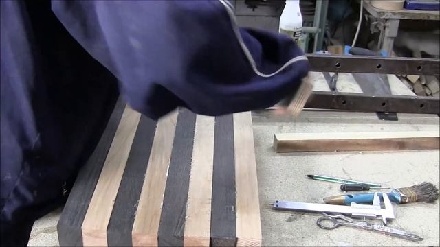 Изготовление торцевой шахматной доски. Материал мореный дуб и бук смотреть онлайн