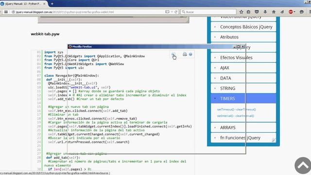 13 - Python PyQt (Interfaz gráfica) - WebKit QTabWidget (pestañas de navegación) смотреть онлайн