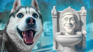 СЛЕПИЛИ СКИБИДИ ТУАЛЕТА ИЗ СНЕГА!! Хаски Бандит Говорящая собака