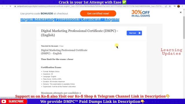 Digital Marketing Professional Certificate Answers | DMPC™ Exam Answers | CertiProf Free Certificat смотреть онлайн
