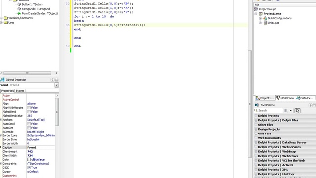 Відео урок по Delphi ''StringGrid'' Таблиця смотреть онлайн