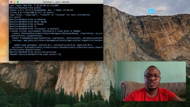 How to install Django Python Web Framework - Mac Terminal смотреть онлайн