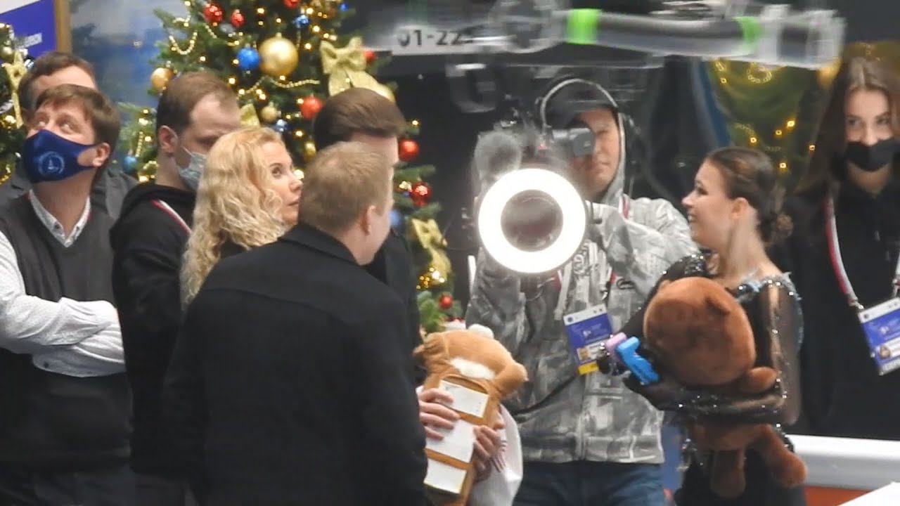 Анна Щербакова: Реакция Тутберидзе и Глейхенгауза на КП, Чемпионат России 2022 смотреть онлайн