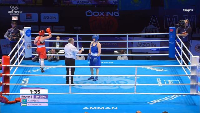 HAMIDOVA NAVBAHOR(UZB) -  RYABETS NADEZHDA (KAZ)75 KG ASIAN OCEANIAN QUALIFICATION TOKYO2020