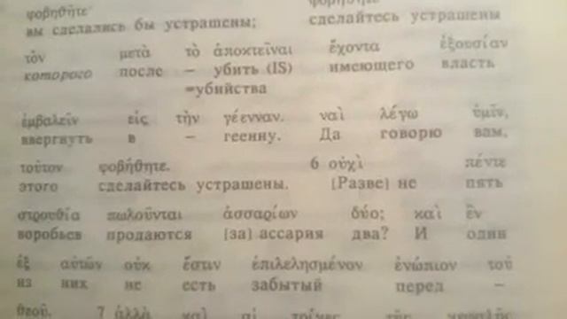 Песня по Евангелию от Луки, 12:4-7. Кого бояться и кого не бояться.