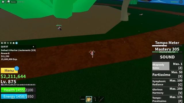 ?Beating Blox Fruits Using Sound Fruit from Level 1-2550 Max in Blox Fruis Update 20? смотреть онлайн