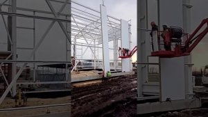 Монтаж вертикальных сэндвич панелей