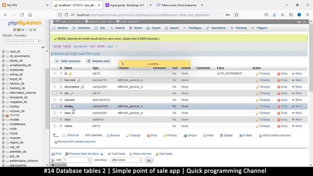 #14 Database tables 2 | Simple point of sale app in php & javascript | Quick programming tutorial смотреть онлайн