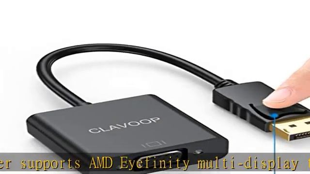 CLAVOOP DisplayPort to VGA Adapter, Display Port Male to VGA Female Converter for DP Port Desktop, смотреть онлайн