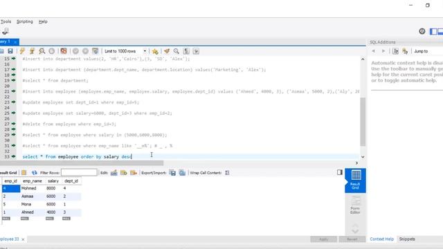 18 – Database – MySQL – SQL Query – Select Data – Order by Clause (Sorting) – شرح قواعد البيانات смотреть онлайн