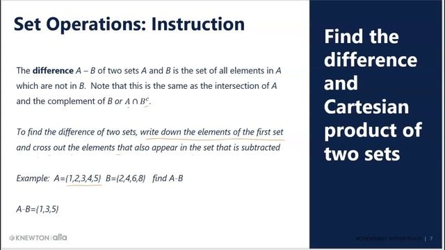 set operations complement, difference, cartesian смотреть онлайн