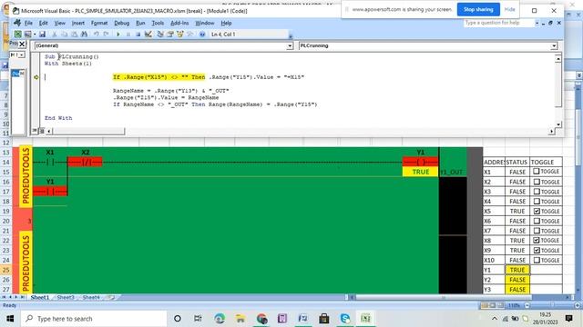 PLC SIMULATOR ON EXCEL LIKE PROFESSIONAL SIMULATOR part 3: HOW TO LOCKING OUTPUT COIL смотреть онлайн