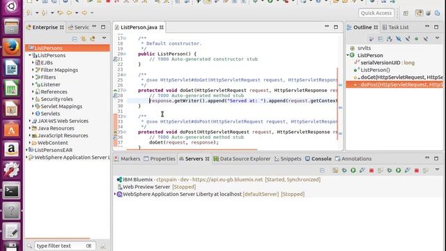 Bluemix. Use of a database service bound to an application. Liberty and MySQL. смотреть онлайн