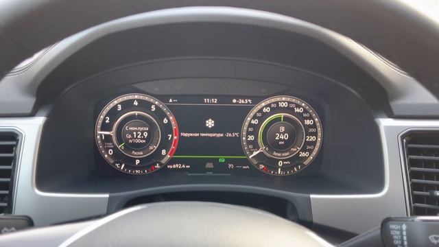 VW Teramont (VW Atlas) Cold (-27) Start Up смотреть онлайн