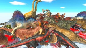 СУМАСШЕДШАЯ БИТВА ТРАВОЯДНЫХ И ХИЩНЫХ ДИНОЗАВРОВ - Animal Revolt Battle Simulator