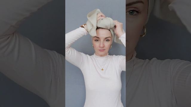 Как сделать тюрбан из шёлкового платка. Мастер класс. #shorts смотреть онлайн