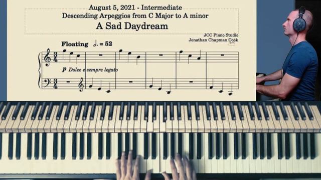 A Sad Daydream - Intermediate - Free Piano Exercise with Sheet Music - August 5, 2021 смотреть онлайн