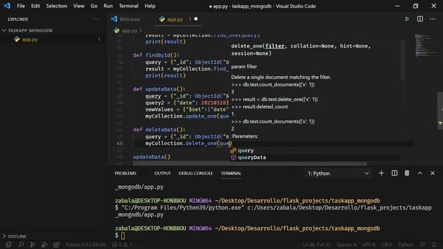 20 - Flask - Eliminar un registro en MongoDB смотреть онлайн