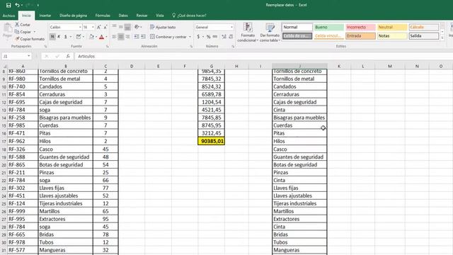 Excel 2016 – Reemplazar datos – Video 52 смотреть онлайн