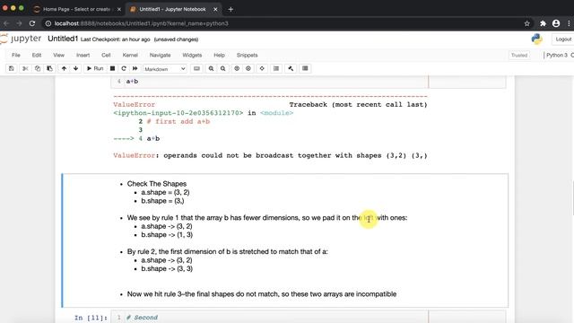 NumPy Tutorial (Session 6) - Broadcasting in NumPy смотреть онлайн