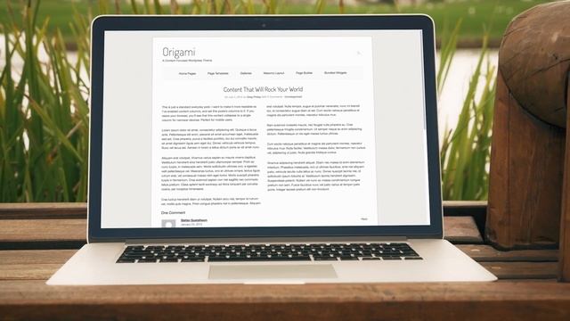 Origami An Elegant Free WordPress Theme смотреть онлайн