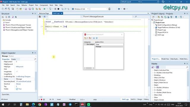 ActionList C++. Embarcadero.