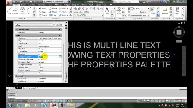 AutoCAD II 13-18 Text Properties смотреть онлайн