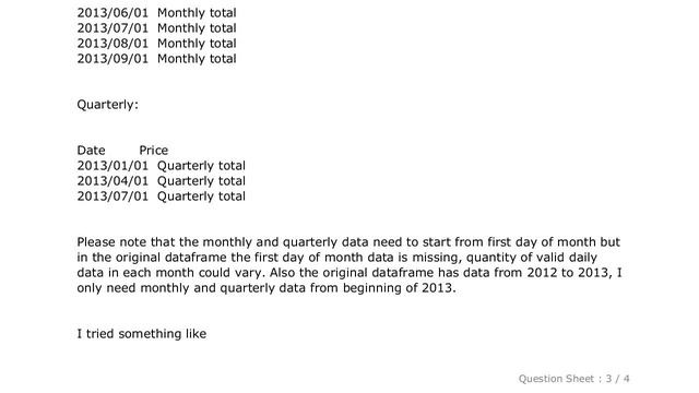 Pandas : Python, summarize daily data in dataframe to monthly and quarterly смотреть онлайн