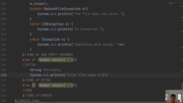 Adv. Java Programming: Create & Delete File + Add Empty Record, Add, Search, & Fetch Data From File смотреть онлайн