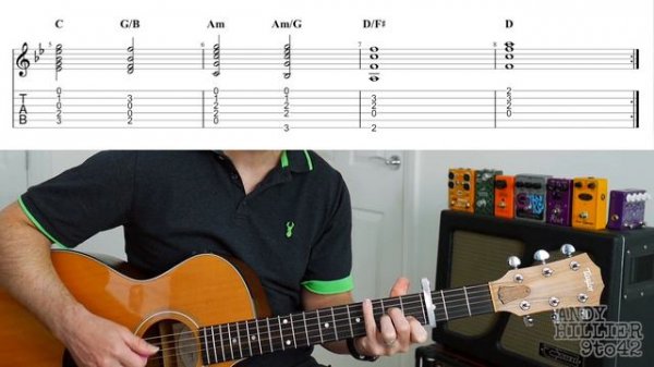 Elton John - Rocket Man Guitar Tutorial Lesson Chords with Tab