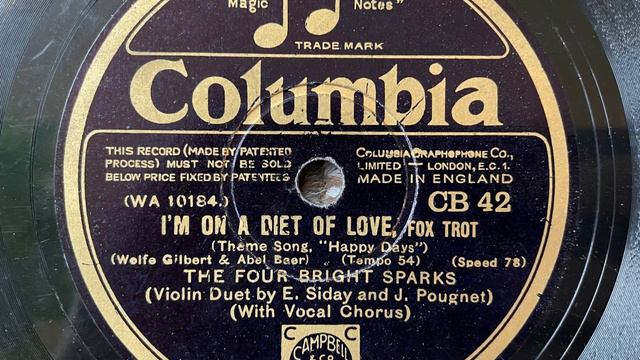 I'm On A Diet Of Love - The Four Bright Sparks - Columbia CB 42 смотреть онлайн