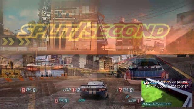 Split/Second: Velocity PC - splitscreen gameplay (local multiplayer) смотреть онлайн
